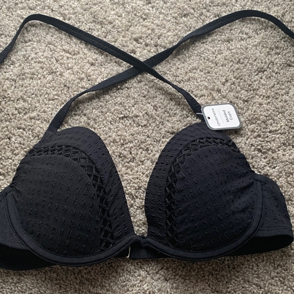 Black bathing suit top